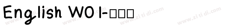 English W01字体转换